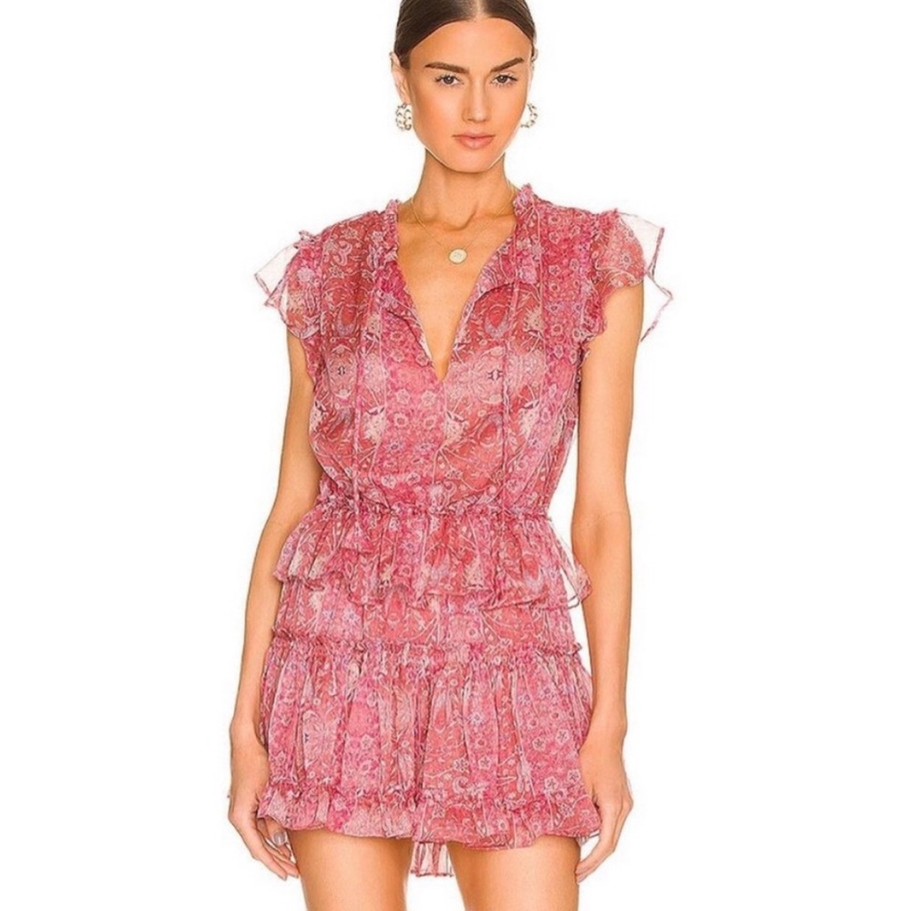 MISA los angeles short pink dress